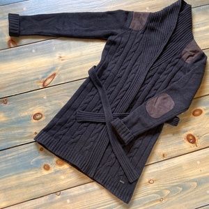 Barbour lambswool cabled cardigan